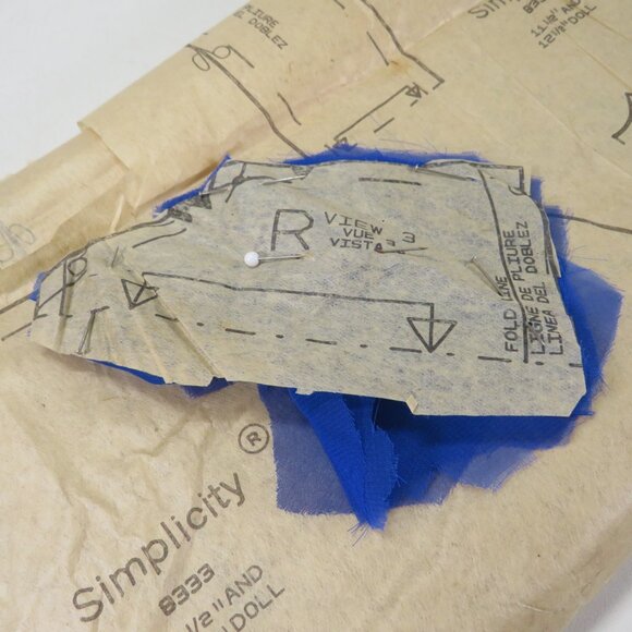 Simplicity 8333 Sewing Pattern 11.5 & 12.5" tall Doll Clothes INCOMPLETE see all - Picture 12 of 16